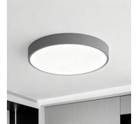 HBBursts Plafonnier Rond Moderne Gris, Luminaire Encastré LED For La Décoration Intérieure, Lampe Plate Étanche For Salle De Bain À 3 Températures Couleur For Chambre Coucher(Gray,40cm/16in)