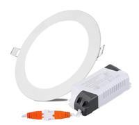 HBBursts Plafonniers encastrés LED minces 3-24 W avec boîte de jonction, boîtier en alliage d'aluminium, spots ronds for salle de bain, chambre à coucher, cuisine, salon(Warm light,3w)