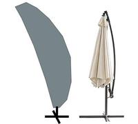 HBCOLLECTION Housse Premium avec Tige pour Parasol déporté avec Pied 280cm Polyester Gris