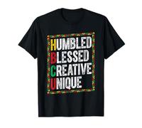 HBCU Humbled Blessed Creative Unique Mois de l'histoire des Noirs T-Shirt