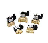 HBDCRJGE 1 pcs 1/4" 3/8" 1/2" 3/4" 1" 1-1/4" Électrovanne électrique en Laiton normalement fermée DN15 DN20 12V/24V/220V/110V(AC220V,DN20)