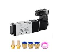 HBDCRJGE Électrovanne pneumatique 4V110-06 5/2 Voies, 5 Ports, 2 Positions for compresseur d'air, DC12V 24V AC24V 110V 220V(4V110-06 and 6mm,AC24V)