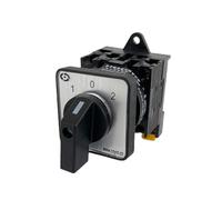HBDCRJGE Interrupteur à Came Rotatif, Montage sur Rail DIN, 3 Positions, 2 pôles, 690 V, 20 A, Circuit de Commande de Commutation, Double Alimentation, YMW42-20/2