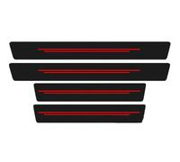 HBDTNTKF 4 Pièces Voiture Seuils De Porte pour Lexus UX200 UX250H UX300 UX300E, Threshold Barre Plinthes Seuil Autocollant Protection Antidérapants Accessoires,C/Red Line