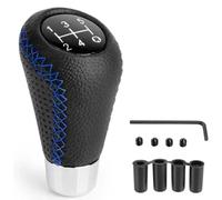 HBDTNTKF 5 Vitesses Voiture Pommeau Levier Vitesse pour Volvo S40 2006-2012, Couverture Housse Levier Vitesse Cuir avec 4 Adaptateurs 8/10/11/12mm,B