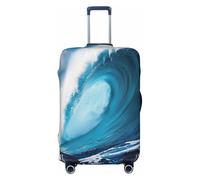 HBDVHZ Big Ocean Wave Housse de bagage à imprimé HD, accessoire de voyage léger et tendance, Noir , M