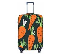 HBDVHZ Happy Carrot Housse de bagage à motif imprimé sans couture, accessoires de voyage légers et tendance, Noir , L