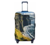 HBDVHZ Ireland Outdoors County Housse de bagage imprimée Clare les Cliffs, accessoires de voyage tendance et légers, Noir , XL