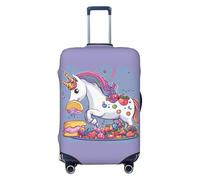 HBDVHZ Unicorn Food04 Housse de bagage imprimée tendance et légère Accessoires de voyage, Noir , S