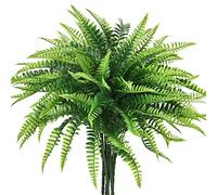 HBell Lot de 12 plantes artificielles résistantes aux UV pour intérieur et extérieur