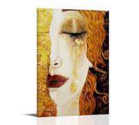 HBEOOP Gustav Klimt célèbre couleur (Larmes d'or) impression, poster, image, impression, toile, peinture murale, décoration artistique, œuvres d'art modernes pour la maison, idée cadeau, 20 x 30 cm