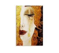HBEOOP Gustav Klimt Peinture célèbre (larmes dorées) Impression sur toile Peinture murale Art Décoration d'intérieur moderne Idée cadeau 20 x 30 cm