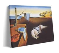 HBEOOP Impression sur toile de Salvador Dali (La persistance de la mémoire) - Impression sur toile - Décoration murale - Idée cadeau - 60 x 90 cm