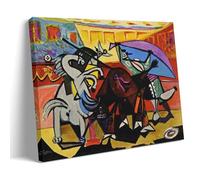HBEOOP Pablo Picasso Peinture célèbre (Une corrida) Impression sur toile Décoration d'intérieur Chambre à coucher Décoration moderne 50 x 75 cm