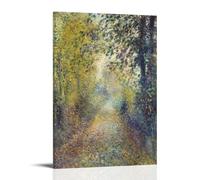 HBEOOP Pierre Auguste Renoir Peinture célèbre (Dans les bois) Impression sur toile Peinture murale Art Décoration d'intérieur moderne Idée cadeau 50 x 75 cm