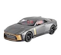 HBEUBUOEB Modèles Préfabriqués Échelle Véhicules Modèle Réduit Voiture Sport en Alliage 1:18 pour Niaasn GT-R/GTR50 Métal Moulé sous Pression avec Effets Sonores Lumineux Peinture Décorative(Gray)