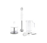 Smeg Mixeur plongeant Années 50 HBF03WHEU - Turbo 700W - Accessoires inclus - Blanc