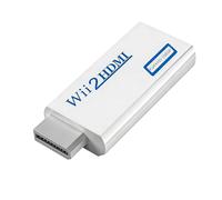 HBFQMDJLX Convertisseur Wii vers HDMI avec mise à l'échelle 1080p, adaptateur HDMI pour console Wii vers HDTV/moniteur/projecteur, prend en charge la sortie audio de 3,5 mm, Plug and Play pour Wii et