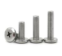 HBGNZU Lot de 5, 10 ou 50 vis cruciformes à tête Plate cruciforme en Acier Inoxydable 304 for Meubles(16mm,M4 (10pcs))