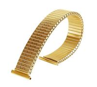 HBGRVCKS Bracelet de montre élastique en acier inoxydable 10 mm 12 mm 14 mm 16 mm 18 mm 20 mm Bracelet de montre rétractable en métal Bracelet de rechange unisexe Accessoires de montre(Gold,16mm)