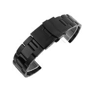 HBGRVCKS Bracelet de montre en acier inoxydable 18 20 22 24 26 28mm, bracelet métallique unisexe for montre traditionnelle ou intelligente, bracelet de remplacement, accessoires de montre(Black,28mm)