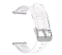 HBGRVCKS Bracelet de Montre en Silicone Transparent 20 mm 22 mm, Unisexe, en Caoutchouc, for Montre connectée ou à Quartz, Bracelet de Remplacement(White,20mm)