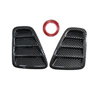 HBGURM Autocollant Décoratif Pour Feu Arrière Arrière Noir Brillant/aspect Carbone Pour Fiat 500 Pour Abarth 595/695 2016-2024 (Carbon Look)