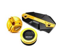 HBGURM Bouchon Remplissage Huile Moto pour Kawasaki Z900 Z 900 2017-2020 2021 2022 2023 Couvercle De Liquide De Frein Avant Arrière De Moto Protection De Remplissage De Mazout Accessoires Moto(Or,3)