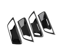 HBGURM Pour Ford Pour Focus MK4 2019-2022 Autocollant De Garniture Poignée Porte Voiture 4 Pièces/ensemble Couvercle De Cuvette De Porte Intérieure (fibre de carbone)