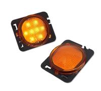 HBGURM Pour Jeep Pour Wrangler JK Garde-boue Avant Flare Feu De Position Latéral Ambre Feux De Position Latéraux Clignotants 2007-2017 Feu Clignotant Latéral(Amber Lens)