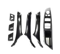 HBGURM Pour Série 5 F10 F11 520d 525d 530d 535i Garniture Panneau Intérieur En Fibre Carbone LHD Ensemble Poignées Porte Intérieures Voiture (Carbon RHD)