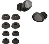 HBGV-8X Embout Compatible avec Jabra Elite 10 / E10 - Embouts de Rechange en Silicone pour Écouteurs Noir