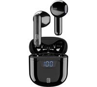 HBGV-cellularline Seek Écouteurs Bluetooth 5.0 TWS HiFi Stéréo avec étui de Charge - Autonomie Totale de 15 Heures - Charge 2 Heures - Portée 10 m - Noir