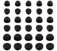 HBGV-Lot de 30 embouts de rechange en silicone souple compatibles avec la plupart des écouteurs - 15 paires d'embouts noirs - Tailles S/M/L