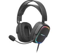 HBGV-MARSGAMING MHAX Noir, Casque Gaming RGB Multiplat + Mic Amovible, 53 mm HiFi Grande