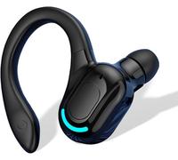 HBGV-Oreillette sans Fil à Une Oreille avec Son Stéréo HD, Casque BT étanche IPX4 pour la Course, la Conduite
