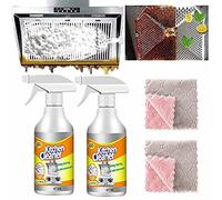 Hbk All Purpose Kitchen Cleaner,Easy Off Kitchen Degreaser,All-Purpose Foaming Heavy Oil Stain Cleaner,Rinse Free Heavy Duty Degreaser Cleaner For Stubborn Grease Grime (2PC)