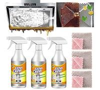 Hbk All Purpose Kitchen Cleaner,Easy Off Kitchen Degreaser,All-Purpose Foaming Heavy Oil Stain Cleaner,Rinse Free Heavy Duty Degreaser Cleaner For Stubborn Grease Grime (3PC)