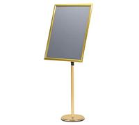 HBLZGBL Porte Affiche A2 Réglable - Presentoir Pied en Aluminium - pour Les Mariages, Expositions, Magasins et Menus de Restaurants (Color : Gold)