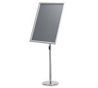 HBLZGBL Porte Affiche A2 Réglable - Presentoir Pied en Aluminium - pour Les Mariages, Expositions, Magasins et Menus de Restaurants (Color : Silver)