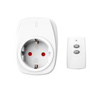 HBN 1 prise télécommandée avec 1 télécommande, 16 A/3 680 W, pour décoration intérieure de Noël, appareils ménagers, portée 30 m, blanc