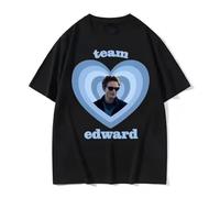HBNfrd888 Twilight Team Edward Cullen Printed Y2k Men Pullover T-Shirts Black XXL