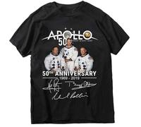 HBNxdrf689 Apollo 11 50th Anniversary T-Shirt 50th Anniversary Commemorative Gift 1969 Astronaut Black L