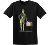 HBNxdrf689 Charlie Chaplin T Shirt Black S