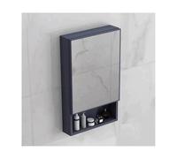 HBOOMOEM Armoire à Pharmacie Miroir Mural，Meuble Toilette Mural avec Espace De Rangement，Facile à Installer, IdéAl pour Ranger Articles De Toilette, MéDicaments, Etc.(Blue,40 * 60 * 11CM)