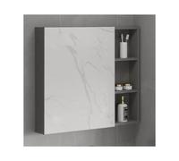 HBOOMOEM Armoire Miroir De Salle De Bain，Armoire De Toilette Suspendue avec Miroir，Facile à Installer, IdéAl pour Ranger des Articles De Toilette Et des MéDicaments.(Gray,73 * 68 * 11CM)