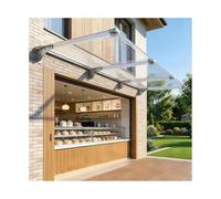 HBOOMOEM Auvent Marquise Aluminium，Marquise de Porte D’EntréE，Résiste efficacement à la Pluie et à la Neige ; Convient aux arrière-Cours, aux toits et aux Jardins.(80 * 250cm/31.5 * 98.4in)