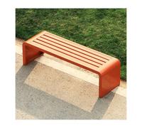 HBOOMOEM Banc de Jardin en MéTal, Banquette sans Dossier, Banc ExtéRieur sans Dossier, Mobilier d'extérieur 2-3 Places - Adapté aux terrasses, Parcs, Cours et entrées.(Orange,100 * 42 * 40CM)