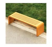 HBOOMOEM Banc de Jardin en MéTal, Banquette sans Dossier, Banc ExtéRieur sans Dossier, Mobilier d'extérieur 2-3 Places - Adapté aux terrasses, Parcs, Cours et entrées.(Yellow,100 * 42 * 40CM)