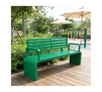 HBOOMOEM Banc Jardin, Banquette Exterieur Jardin, Fabriqué en Tubes d'acier Galvanisé, Adapté à Une Utilisation dans Les Parcs, Les Jardins et Les Espaces de Loisirs.(Green,150 * 40 * 82CM)